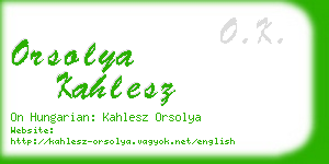 orsolya kahlesz business card